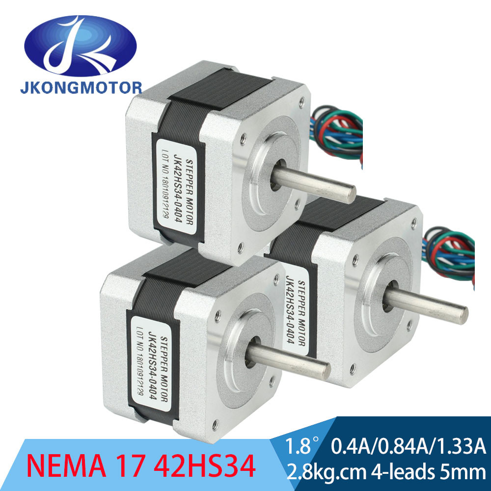 Hybrydowy silnik krokowy 1,8 stopnia 2-fazowy 42 mm NEMA17 4 przewody JK42HS40
