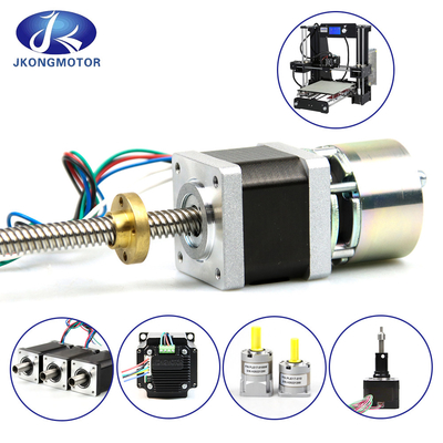 Jkongmotor NEMA 8/11/14/17/23/24/34 T5/T8/T10 Trapezoidal Thread Screw Linear Stepper Motor z ołowiowym skrutem stopniowym
