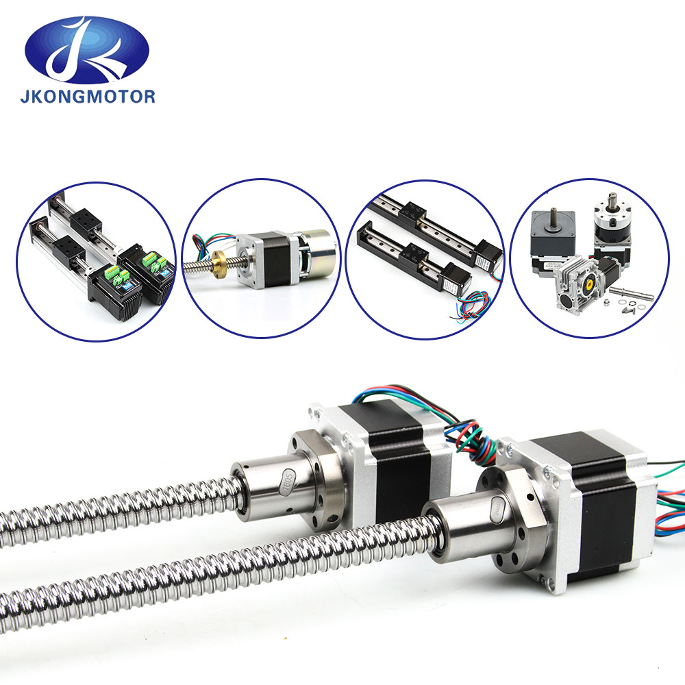 Jkongmotor Liniowy silnik krokowy Nema 11 17 23 34 Liniowy silnik elektryczny z trwałym wałem śruby kulkowej