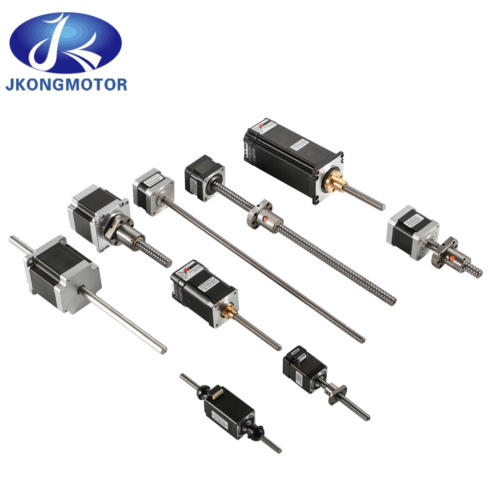Jkongmotor OEM ODM Dobra cena Nema 8 11 14 16 17 23 24 34 Niewykonane niewykonane Niskiej prędkości elektryczny boczny aktuator liniowy Motor krokany